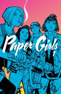 paper girls, paper girls vol 1, paper girls book, paper girls graphic novel, ya graphic novels, ya books, ya magazine, ya book magazine, fictionist